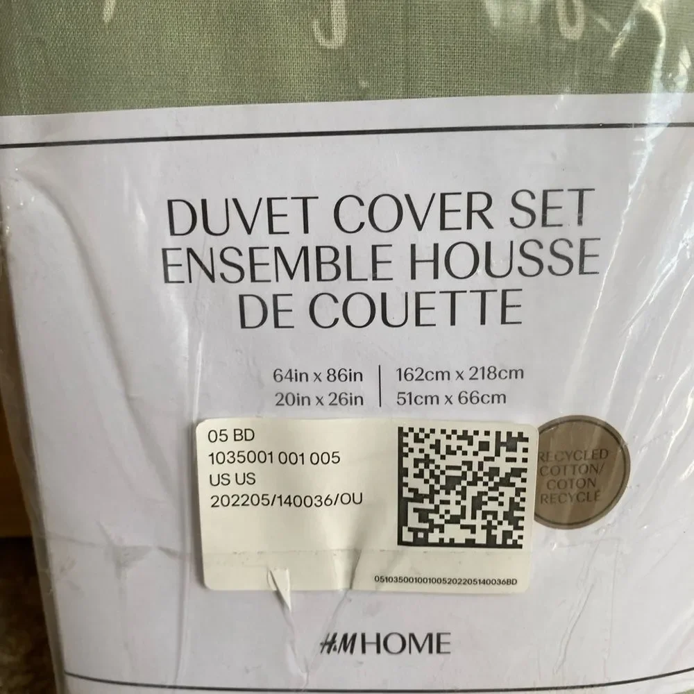 H&M Green Forest Duvet Cover Set